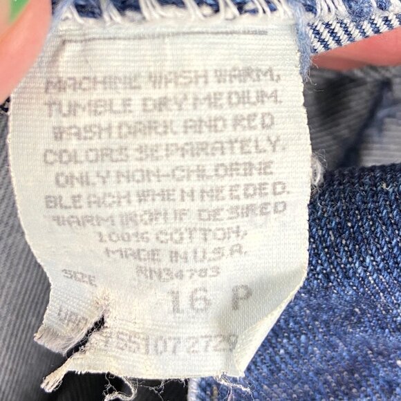 VINTAGE LEE | Tapered Leg Denim Blue Womens Jeans 16 P - Picture 9 of 10